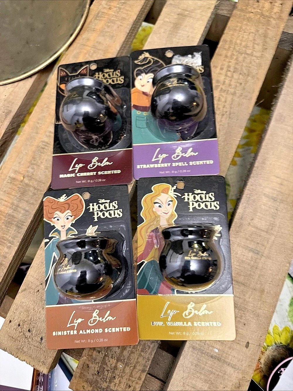 Hocus Pocus Lip Balm Set of 4 NWT